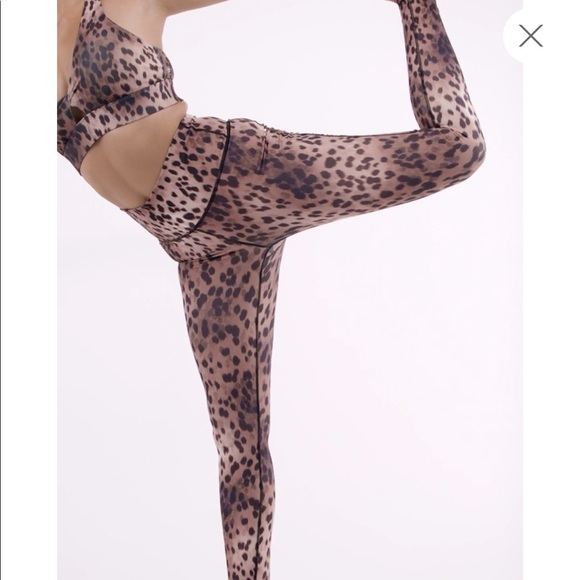 Fabletics leopard spotted powerhold workout leggings bra set - Picture 4 of 11